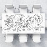 VECELO Office Table and Chair Set