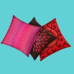 Striped Lagoon Tufted Cushions